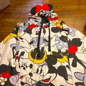 Woman’s Disney Store Minnie Mouse zip up hoodie size small
